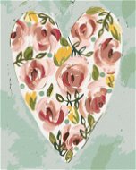 Valentínske srdce (Haley Bush), 80 × 100 cm, bez rámu a bez napnutia plátna - Maľovanie podľa čísel