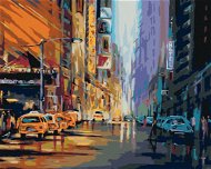 Večerný život v New Yorku, 80 × 100 cm, bez rámu a bez napnutia plátna - Maľovanie podľa čísel