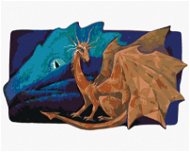 Veľký mesačný drak spolu so zlatým drakom, 40×50 cm, bez rámu a bez vypnutia plátna - Maľovanie podľa čísel