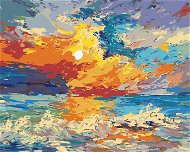 Vícebarevný západ slunce, 80×100 cm, bez rámu a bez vypnutí plátna - Painting by Numbers