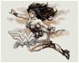 Wonder Woman čierno-biely plagát iv, 40 × 50 cm, plátno napnuté na rám - Maľovanie podľa čísel