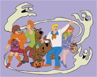 Záhady s.r.o. a duchovia o Halloweene (Scooby Doo), 40×50 cm, vypnuté plátno na rám - Maľovanie podľa čísel