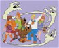 Záhady s.r.o. a duchovia o Halloweene (Scooby Doo), 40×50 cm, vypnuté plátno na rám - Maľovanie podľa čísel