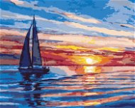 Západ slunce na moři, 80×100 cm, bez rámu a bez vypnutí plátna - Painting by Numbers