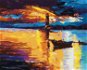 Západ slunce nad majákem, 40×50 cm, bez rámu a bez vypnutí plátna - Painting by Numbers