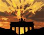 Západ slnka v Berlíne, 80 × 100 cm, bez rámu a bez napnutia plátna - Maľovanie podľa čísel