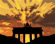 Západ slnka v Berlíne, 80 × 100 cm, bez rámu a bez napnutia plátna - Maľovanie podľa čísel
