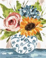 Zátišie kvetiny vo váze (Haley Bush), 40×50 cm, bez rámu a bez vypnutia plátna - Maľovanie podľa čísel