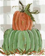 Zelená a oranžová dýně (Haley Bush), 40×50 cm, bez rámu a bez vypnutí plátna - Painting by Numbers