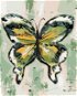 Zeleno-žltý motýľ (Haley Bush), 80 × 100 cm, plátno napnuté na rám - Maľovanie podľa čísel
