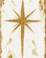 Zlatá hvězda (Haley Bush), 80×100 cm, bez rámu a bez vypnutí plátna - Painting by Numbers