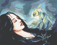 Žena a rybka, 80 × 100 cm, plátno napnuté na rám - Maľovanie podľa čísel