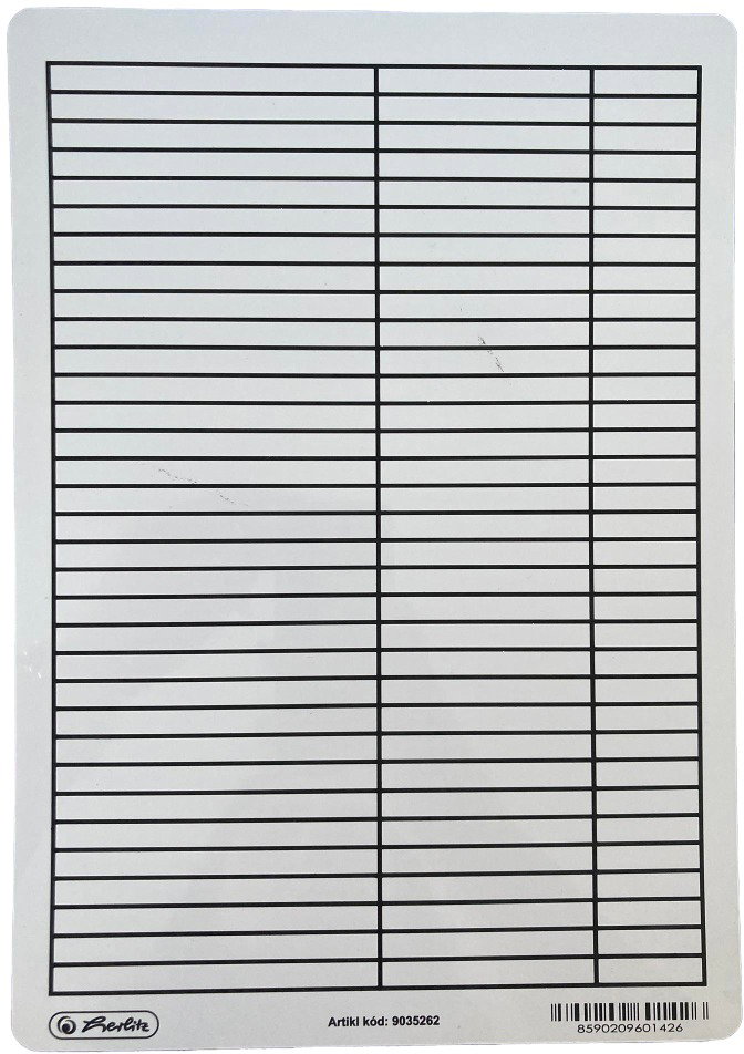 HERLITZ sorvezető, A4, PE, vonalas/négyzetrácsos - 3 darabos csomag