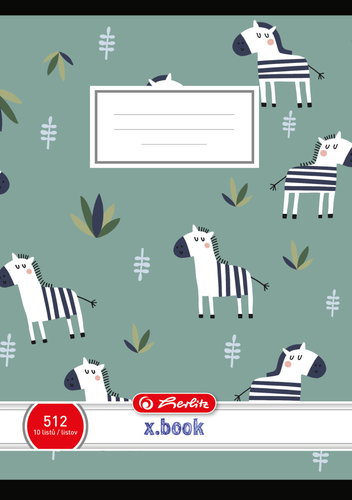 HERLITZ 512 famentes, vonalas, vegyes, állatos, véletlenszerű minta - Füzet - Fő fotó