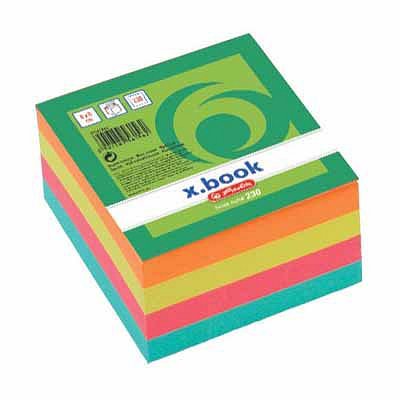Herlitz x.book Kockatömb, 8×8×3 cm, 230 lap, vegyes színek