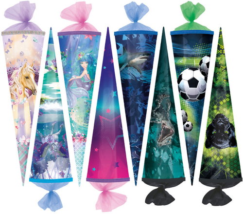 HERLITZ cone 85 cm hexagonal, mix of motifs for girls (1 pc) - Storage Sack - Main image