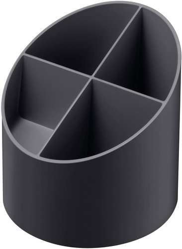 HERLITZ Round, 4 Compartments, Anthracite - Pencil Holder - Main image