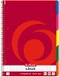 HERLITZ A4, 100 sheets with register, spiral, square, red - Notepad