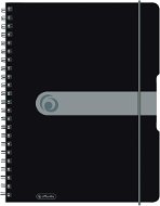 HERLITZ A4, 80 sheets, square, spiral, black - Notepad