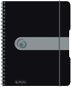 HERLITZ A5, 80 sheets, square, black - Notepad