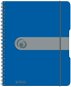 HERLITZ A5, 80 sheets, square, spiral, blue - Notepad
