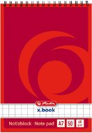 Notepad HERLITZ A7, 50 sheets, square, red - Poznámkový blok