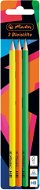 Herlitz Neon Art HB, Triangular - Pack of 3 - Pencil