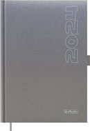 Herlitz A5 denní metalický stříb. - Diář