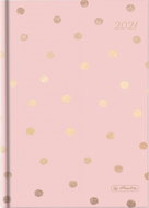 Herlitz A5 2022 týdenní růžový s puntíky - Diář