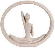 HOME STYLING COLLECTION Jóga v kruhu, plast, béžová, výška 19,5 cm - New