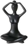 BOLTZE HOME Jóga, polyresin, černá, výška 10 cm - New