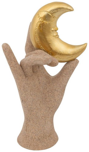 ATMOSPHERA Samina, hand with moon, polyresin, beige, height 21cm - New - Main image
