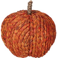 Home Styling Collection Pletená dýně, kulatá, oranžová, průměr 20 cm - Decoration