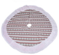 Home Styling Collection Carpet under the Christmas tree SKIRT KNITTED 100 cm, white - Christmas Tree Mat