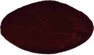 Home Styling Collection Round carpet, faux fur, diameter 80 cm, burgundy - Carpet