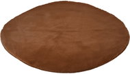 Home Styling Collection Round carpet, faux fur, diameter 80 cm, dark brown - Carpet