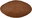 Carpet, faux fur, diameter 80 cm, dark brown