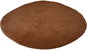 Carpet Home Styling Collection Round carpet, faux fur, diameter 80 cm, dark brown - Koberec