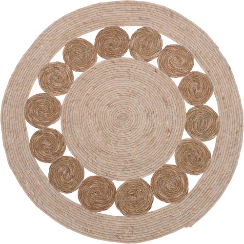 EH Excellent Houseware Round living room rug, boho style, diameter 80 cm - Carpet - Main image