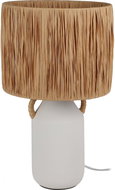 Home Styling Collection Stolní keramická lampa se stínítkem z pleteniny 24 × 42 cm - Stolní lampa