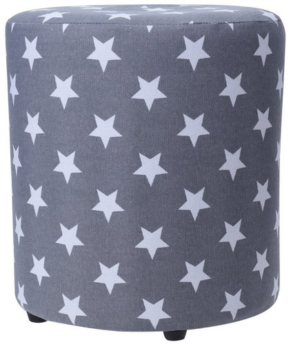 Home Styling Collection Pouf STARS, 30 cm, grey - Ottoman - Main image