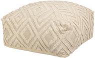Home Styling Collection Pouf with decorative tufted pattern, 60 × 25 cm, beige - Ottoman
