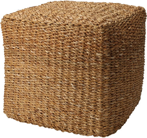 Home Styling Collection Seagrass pouf, 40 × 40 × 38 cm - Ottoman - Main image