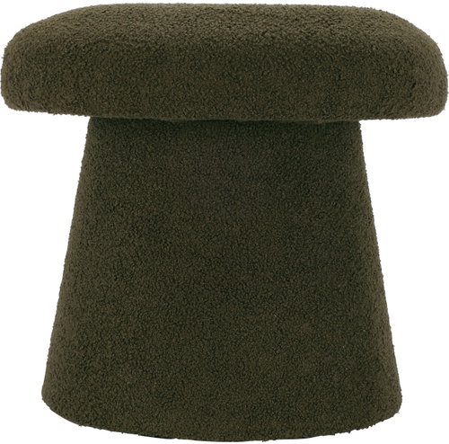 Home Styling Collection Round upholstered pouf TEDDY in the shape of a mushroom boucle, 43 × 38 cm,  - Ottoman - Main image