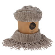 Home Styling Collection Boho blanket with fringe, 120 × 150 cm, beige - Blanket