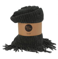 Home Styling Collection Boho blanket with fringe, 120 × 150 cm, dark green - Blanket