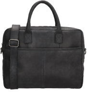Leather laptop bag 15,6" black - Laptop Bag