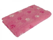 HS VetBedding Premium pink - white and pink paws 160 × 100 cm - Dog Mat