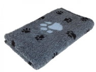 HS VetBedding Premium grey - black small and light blue large paws 100 × 80 cm - Dog Mat