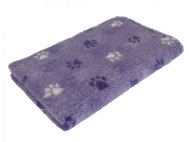 HS VetBedding Premium light purple - purple and white paws 160 × 100 cm - Cat & Dog Bed Blanket